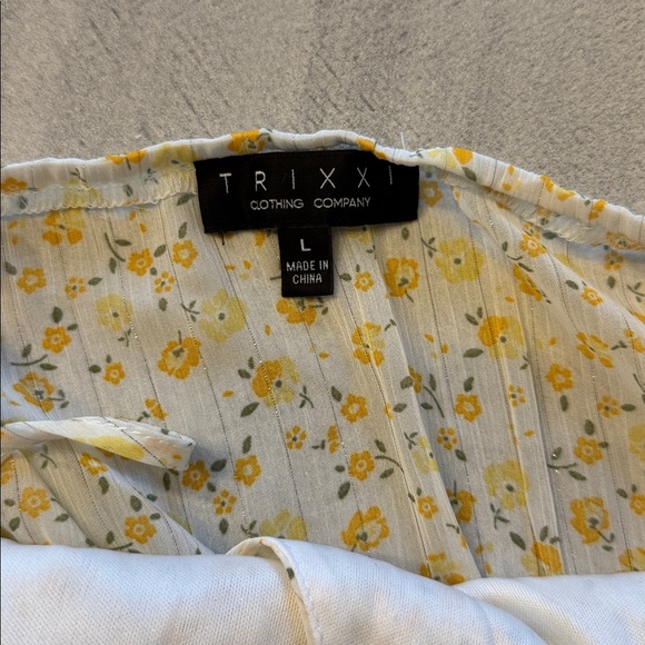 Trixxi Cream and Yellow Floral Mini Dress - Picture 11 of 12